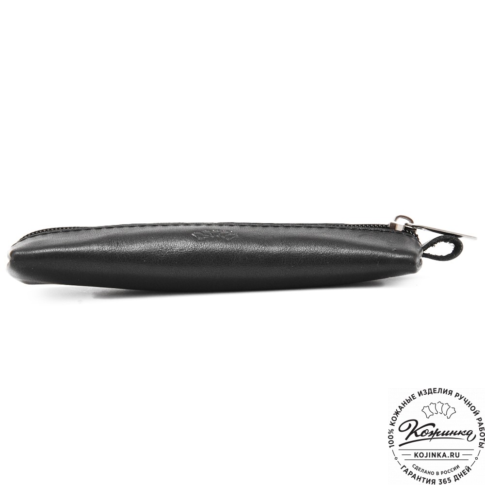 Кожаная ключница "Соло" (чёрная гладкая кожа)